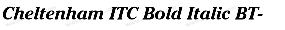 Cheltenham ITC Bold Italic BT字体转换